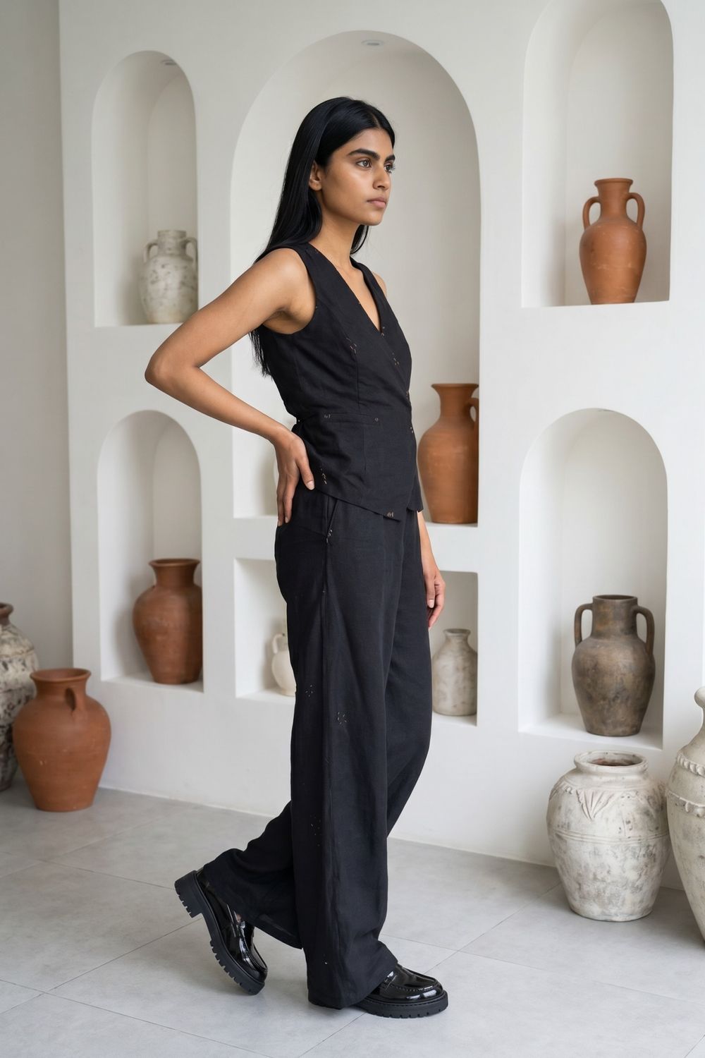 SYLVIA BLACK WAISTCOAT