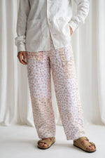 EMORA WHITE EMBROIDERED PANTS