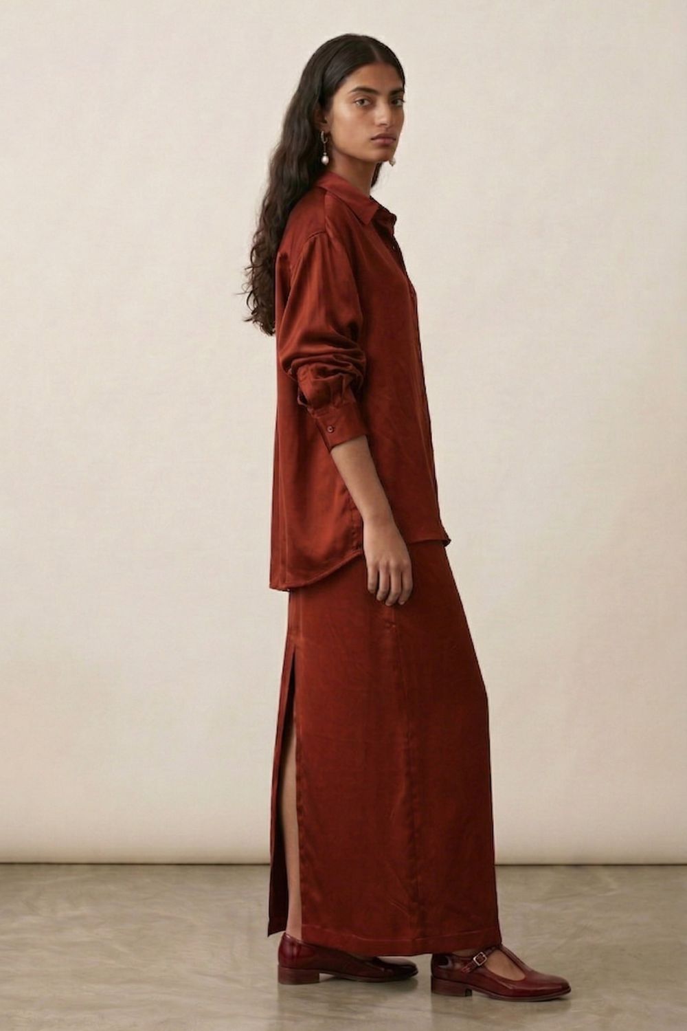 ABBY MAROON SKIRT