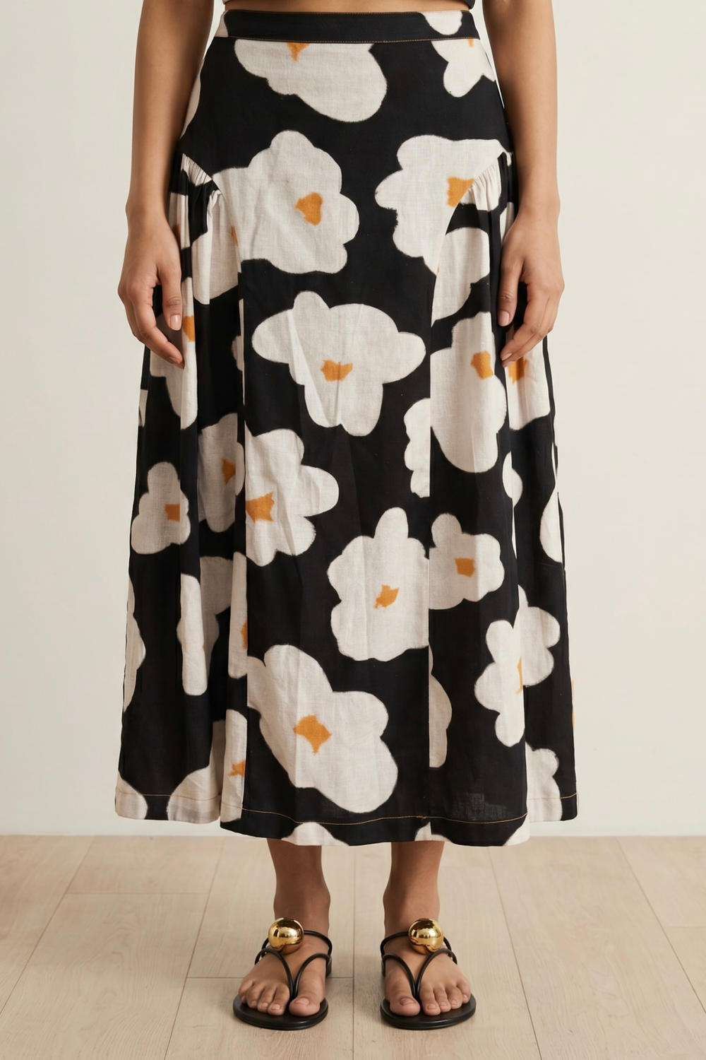 VELORA FLORA PRINTED SKIRT
