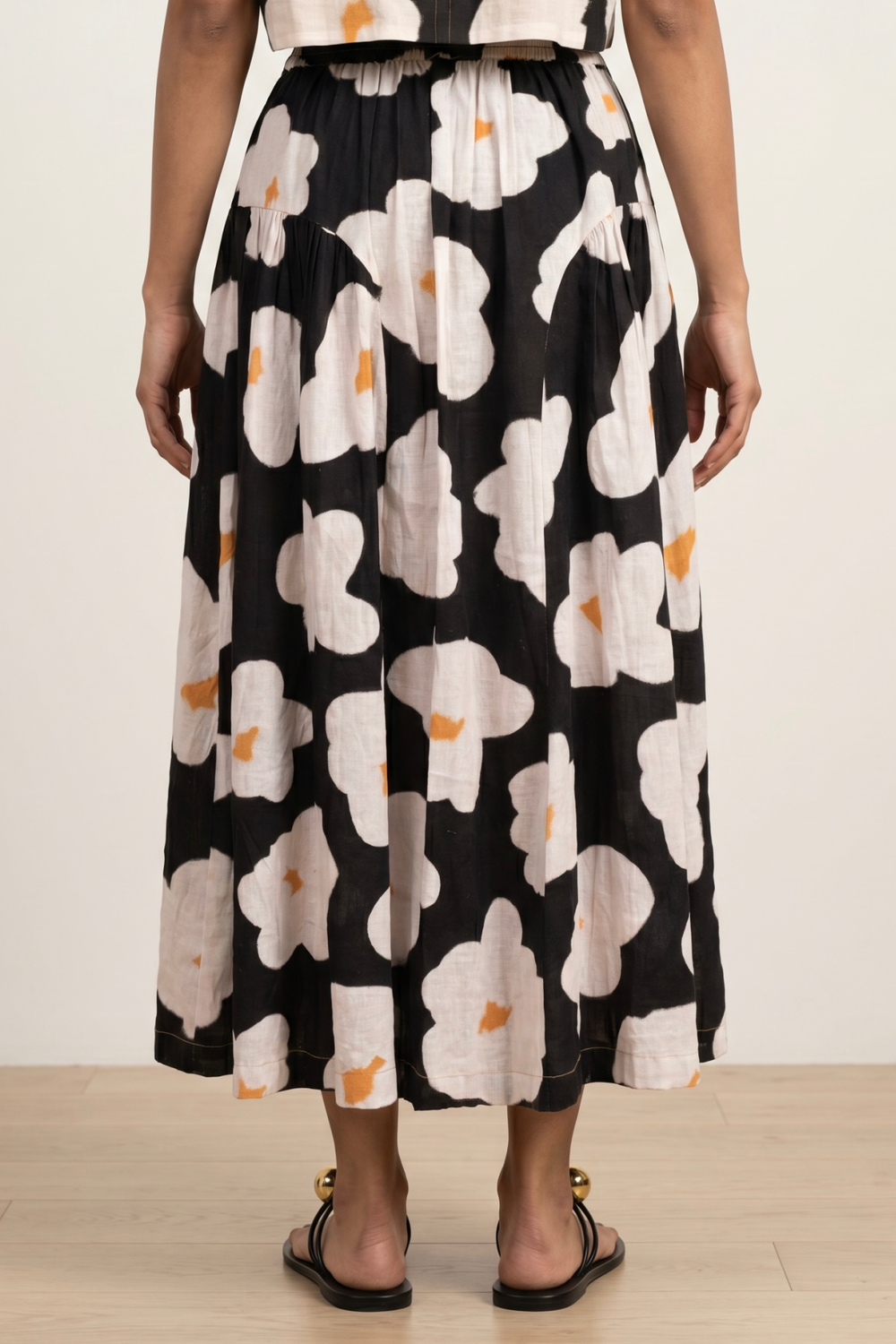 VELORA FLORA PRINTED SKIRT