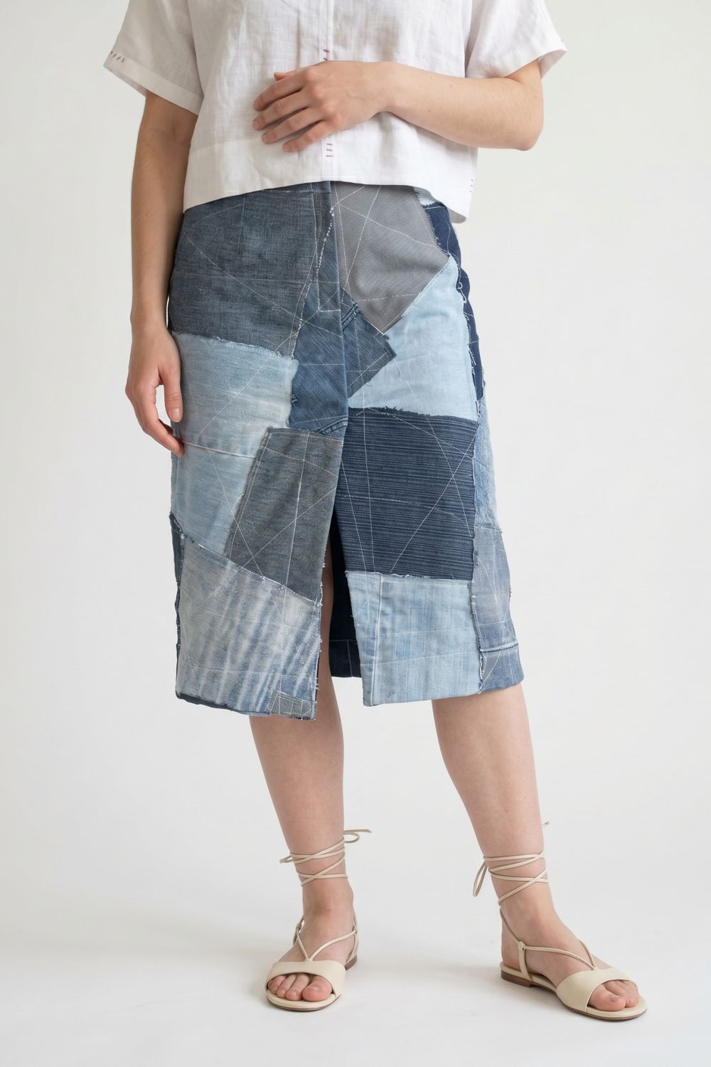 AMI PATCHWORK SKIRT