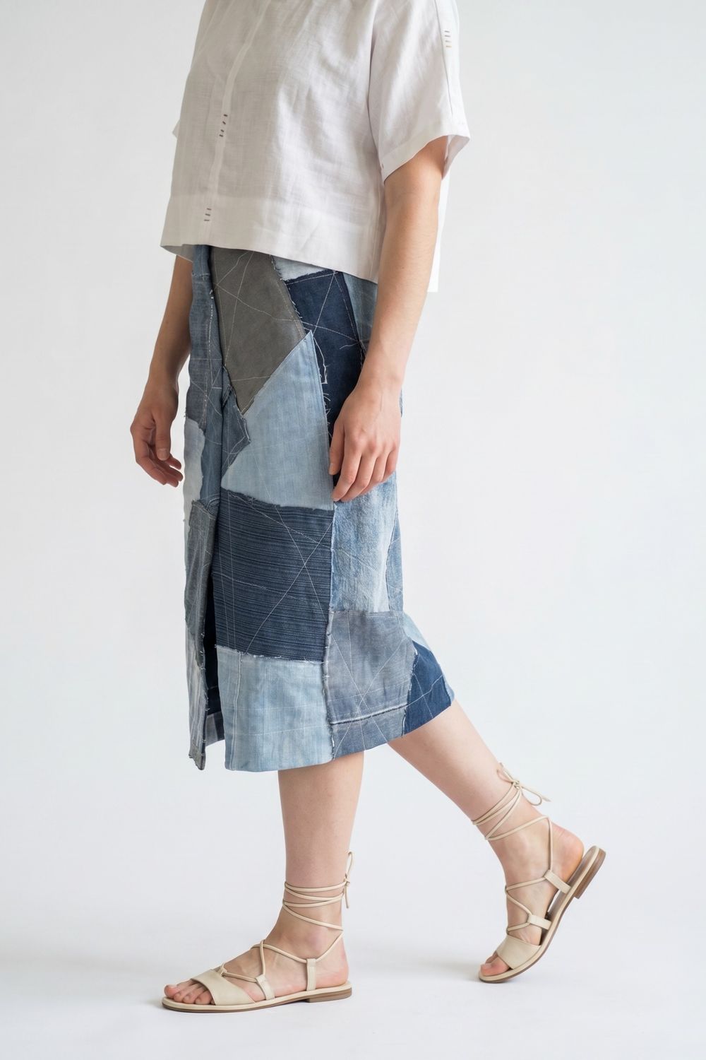 AMI PATCHWORK SKIRT
