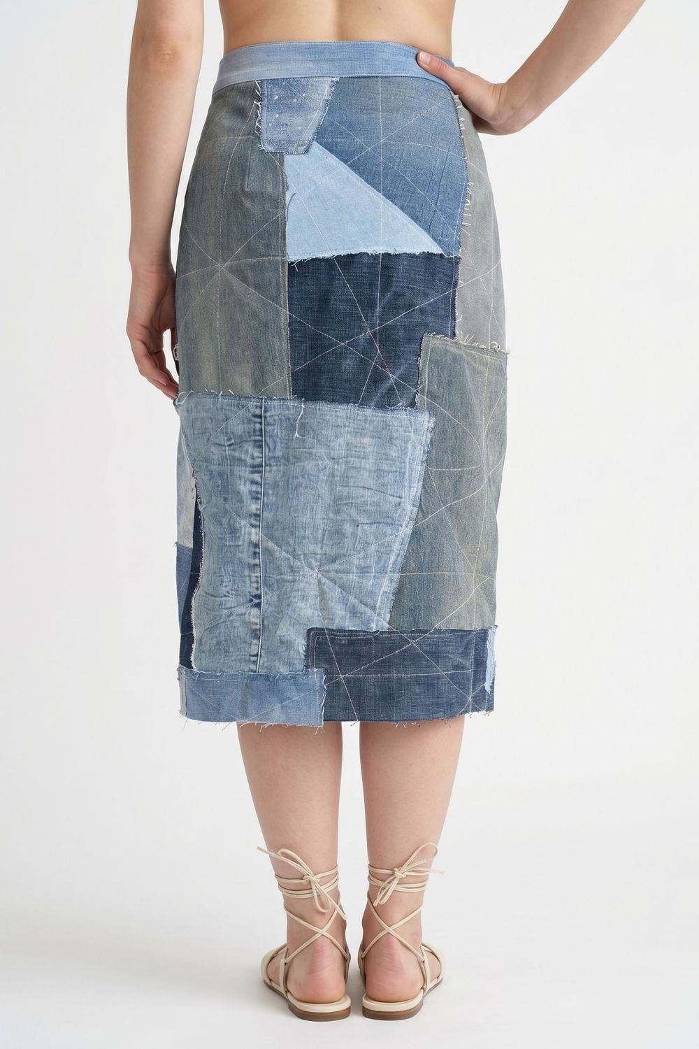 AMI PATCHWORK SKIRT
