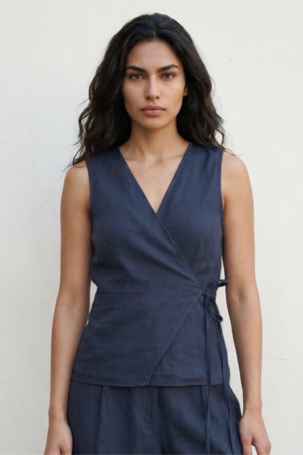 SYLVIA MUTED INDIGO SET