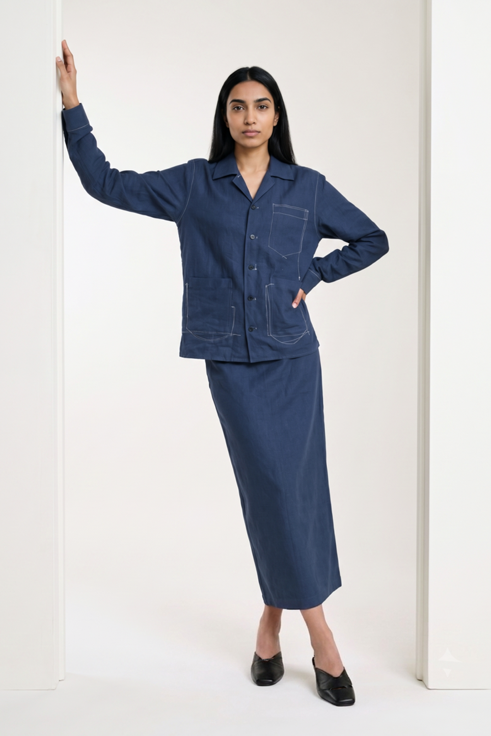 RENELLE MUTED INDIGO  SET