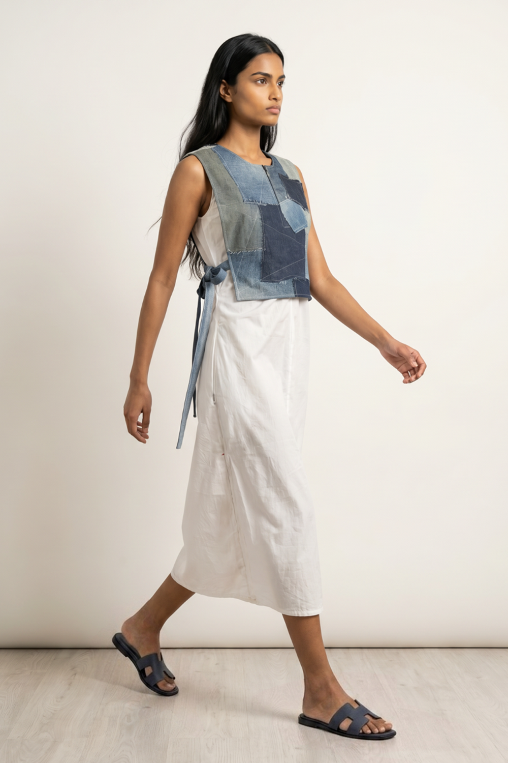 ECLIPSE DENIM PATCHWORK  TOP