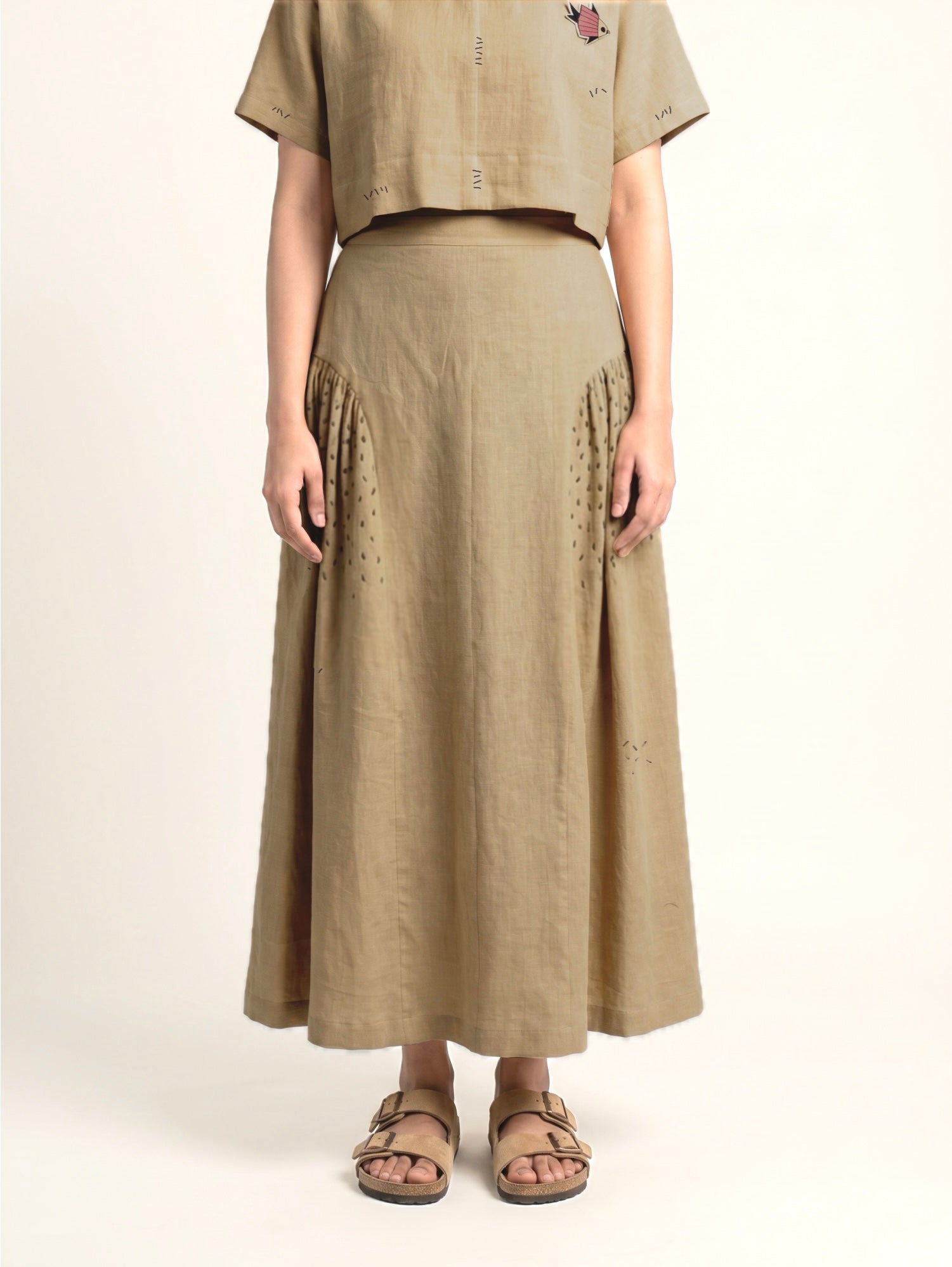 VELORA BEIGE SKIRT