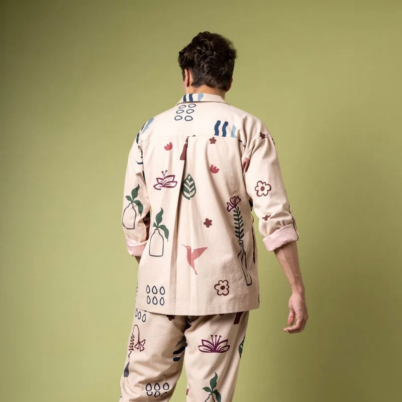 Beige Wrap Shacket