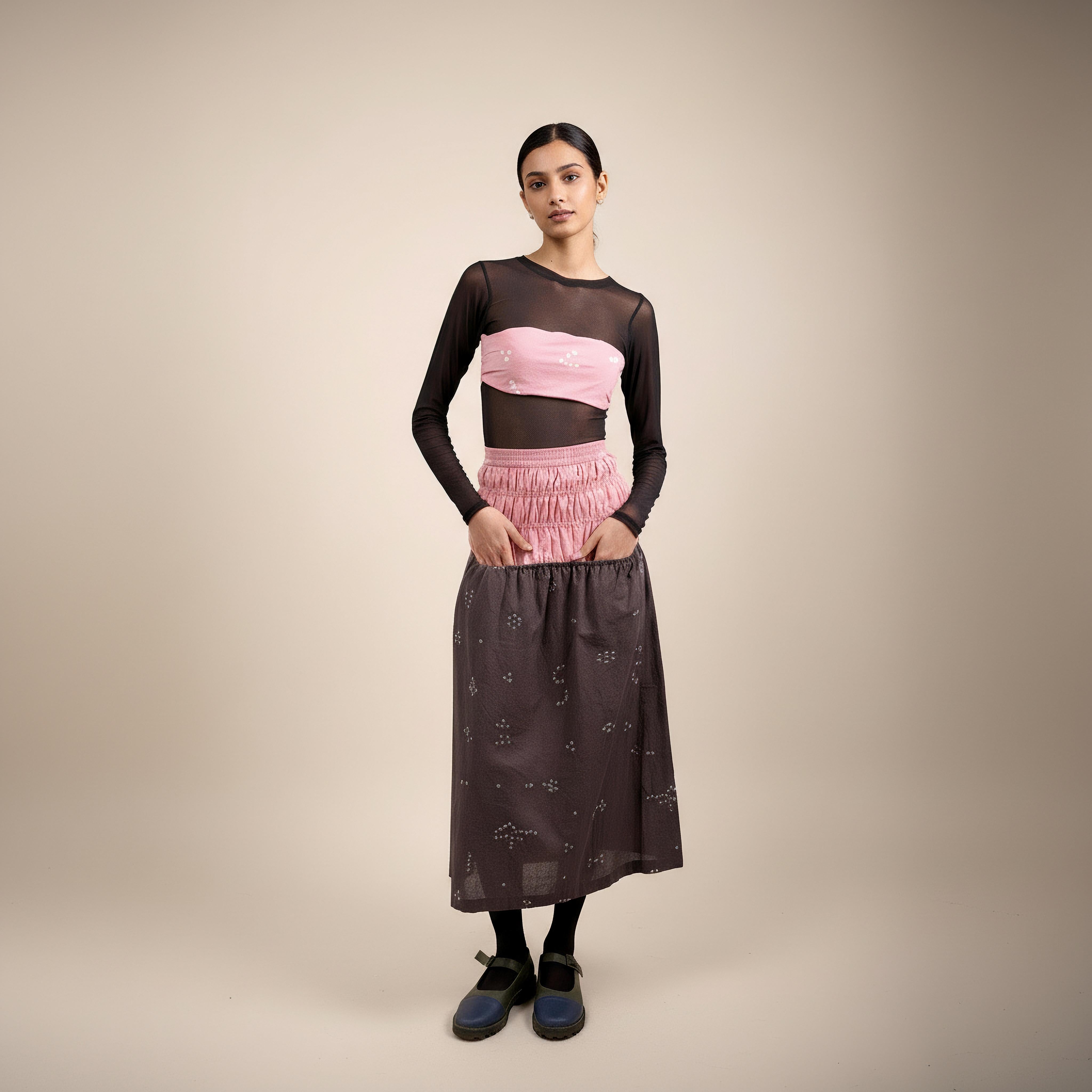 VINE BANDHANI SKIRT