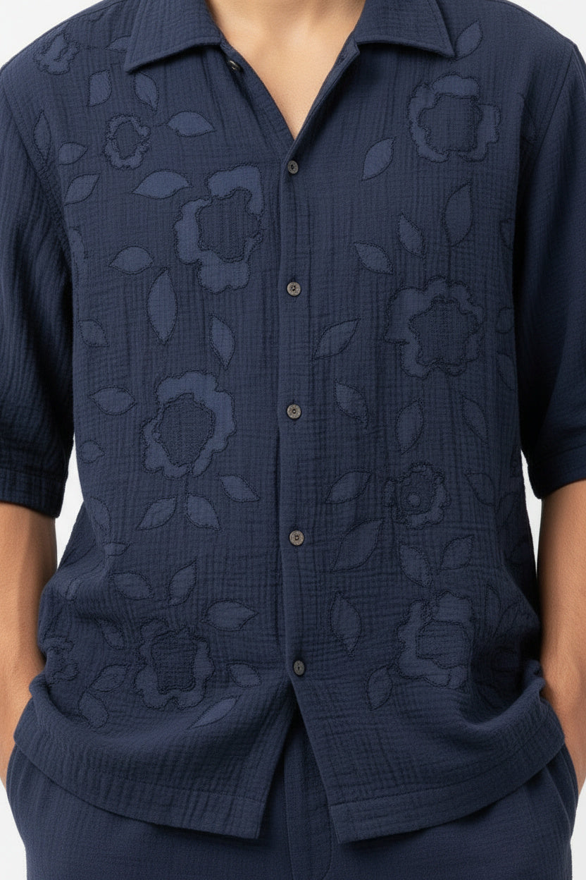 FLORIQUE NAVY SHIRT
