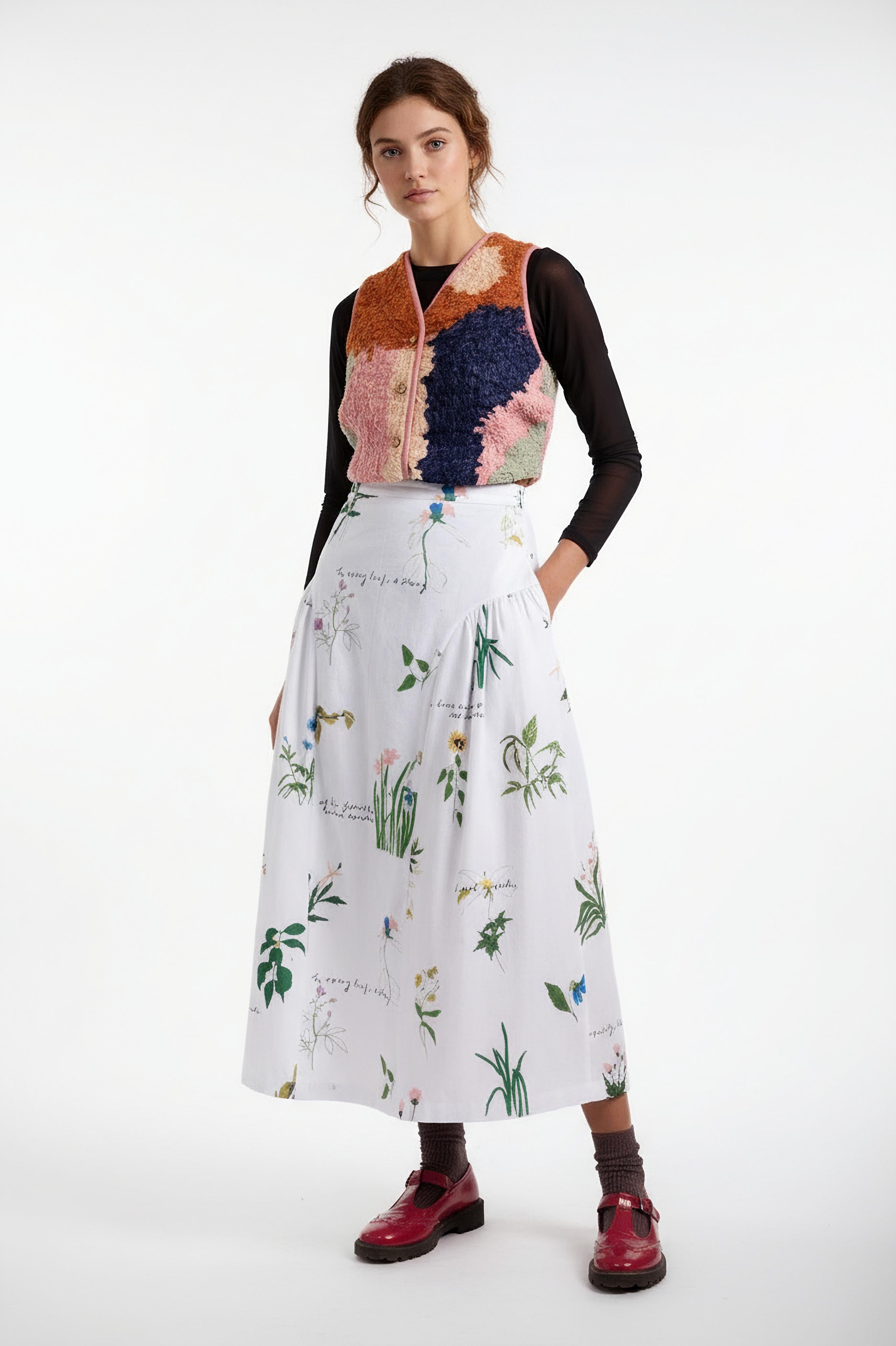 VELORA PRINTED SKIRT