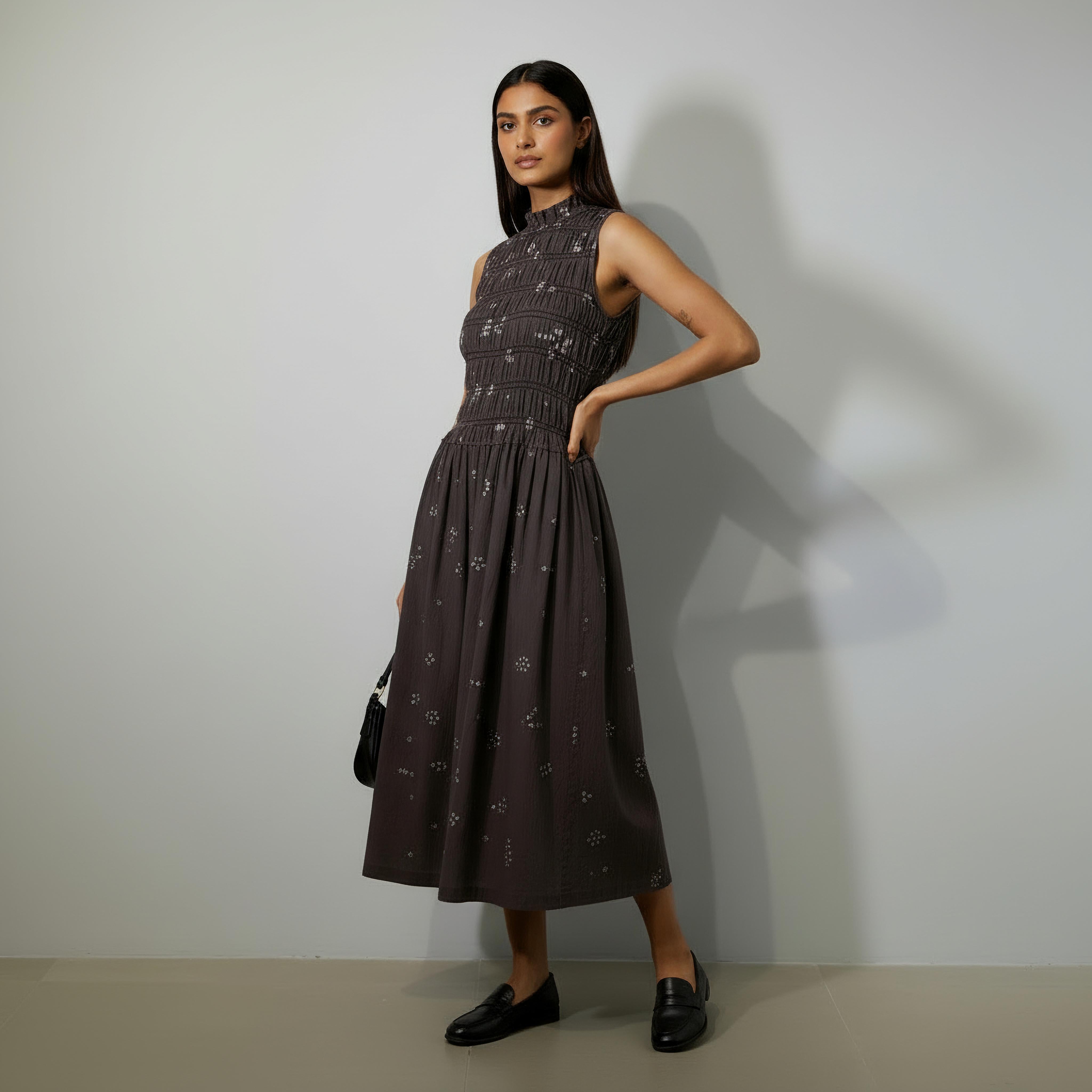 MIDSUMMER BANDHANI SMOCKED DRESS