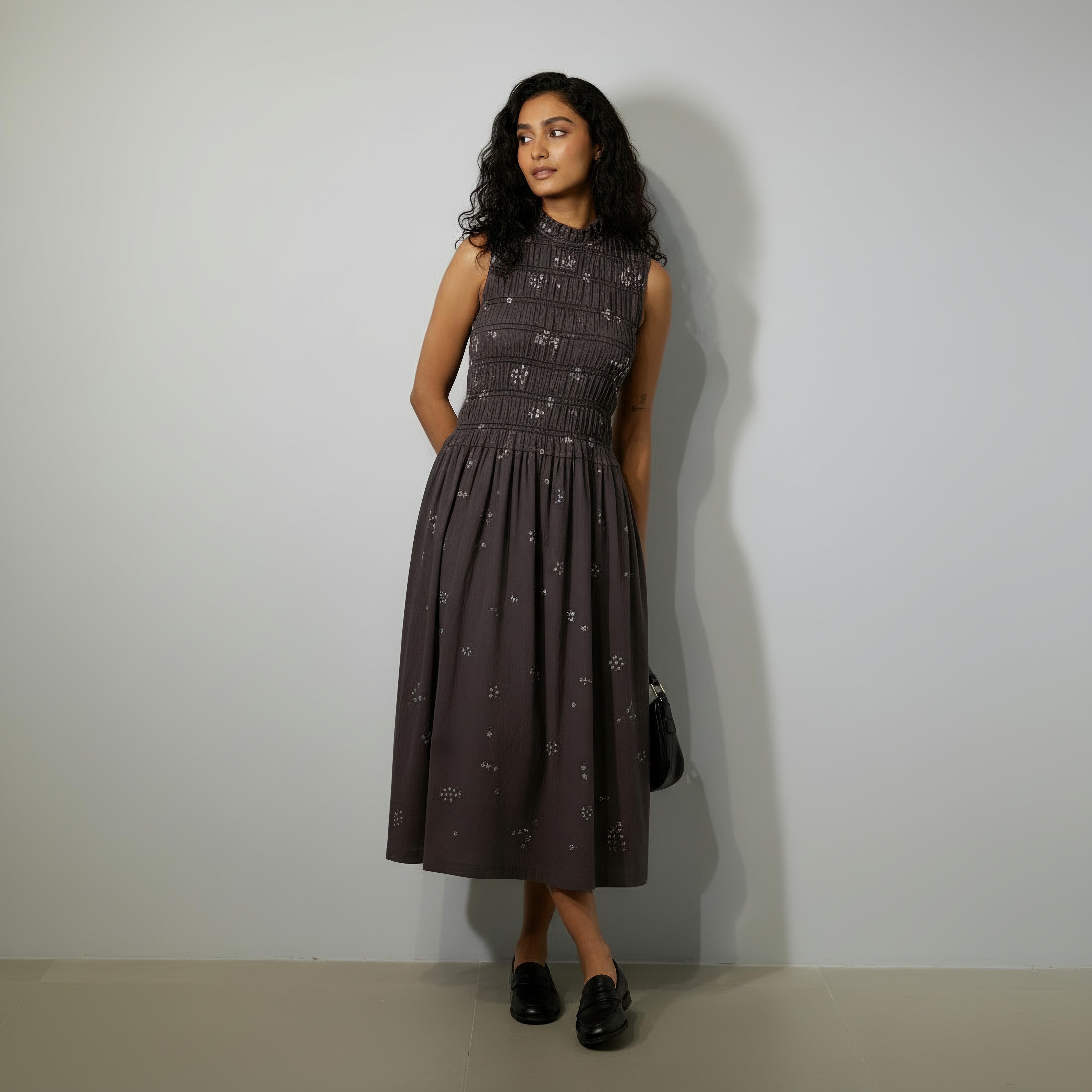 MIDSUMMER BANDHANI SMOCKED DRESS