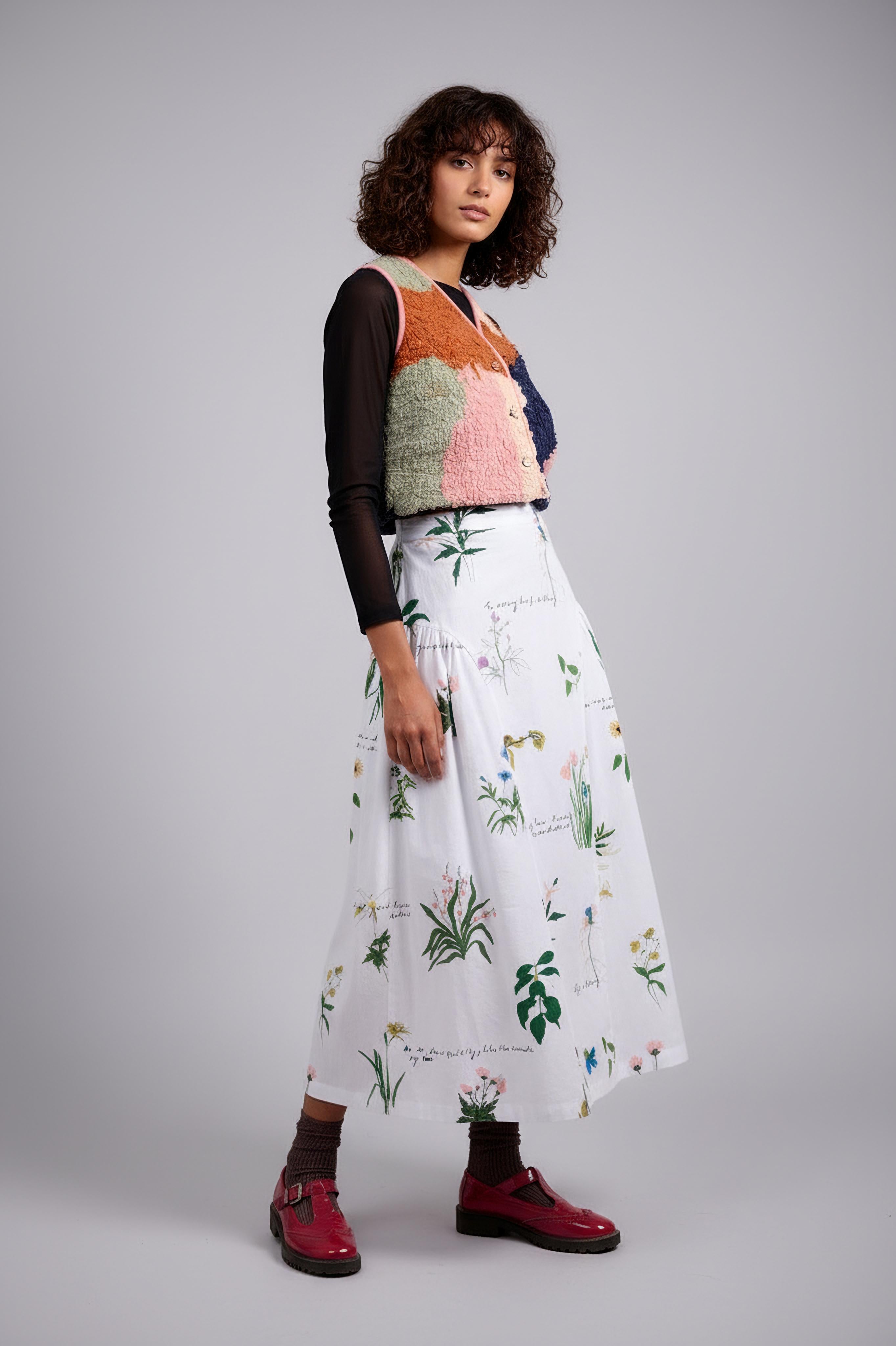VELORA PRINTED SKIRT