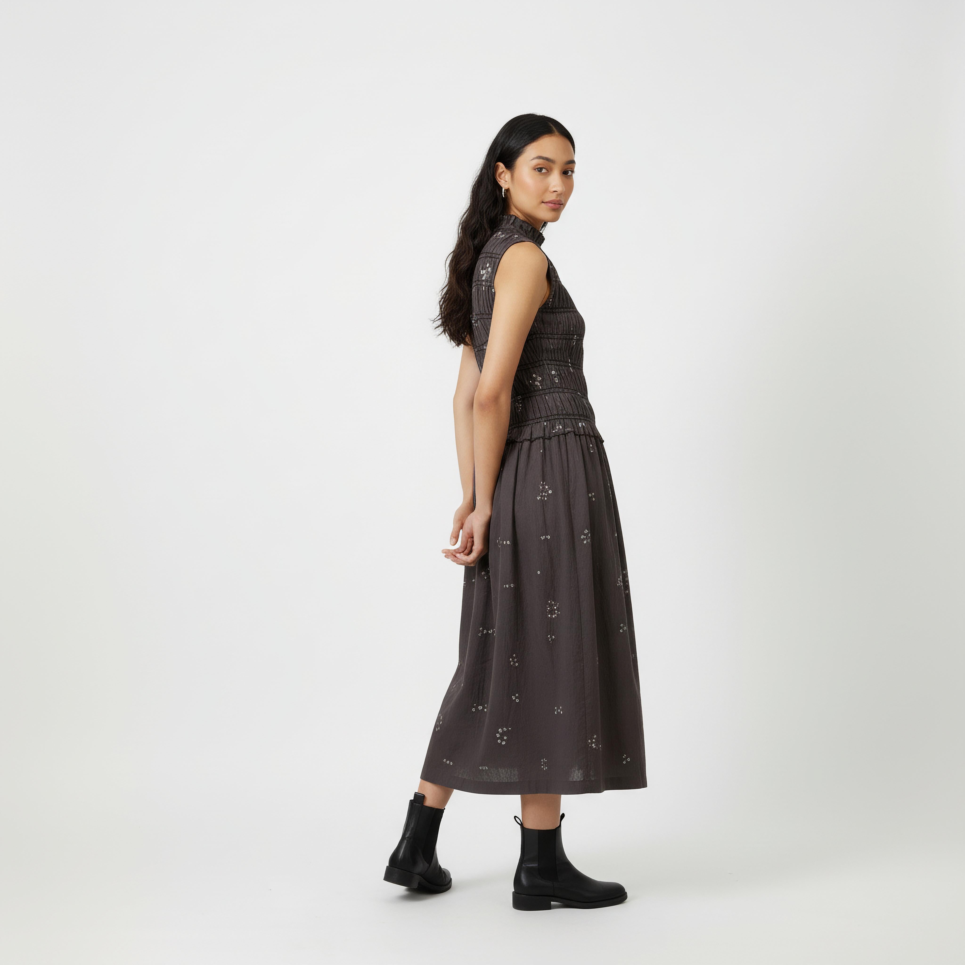 MIDSUMMER BANDHANI SMOCKED DRESS