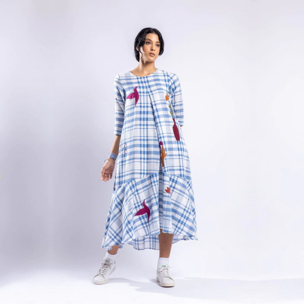 Embroidered Flared Dress