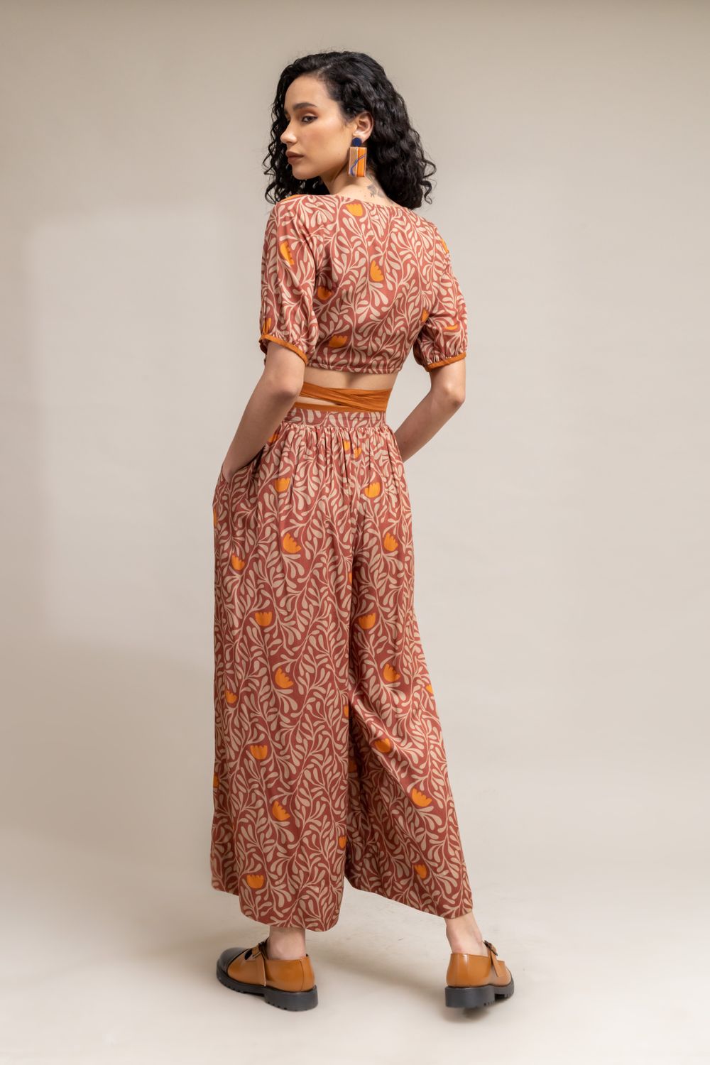 Renho printed trousers