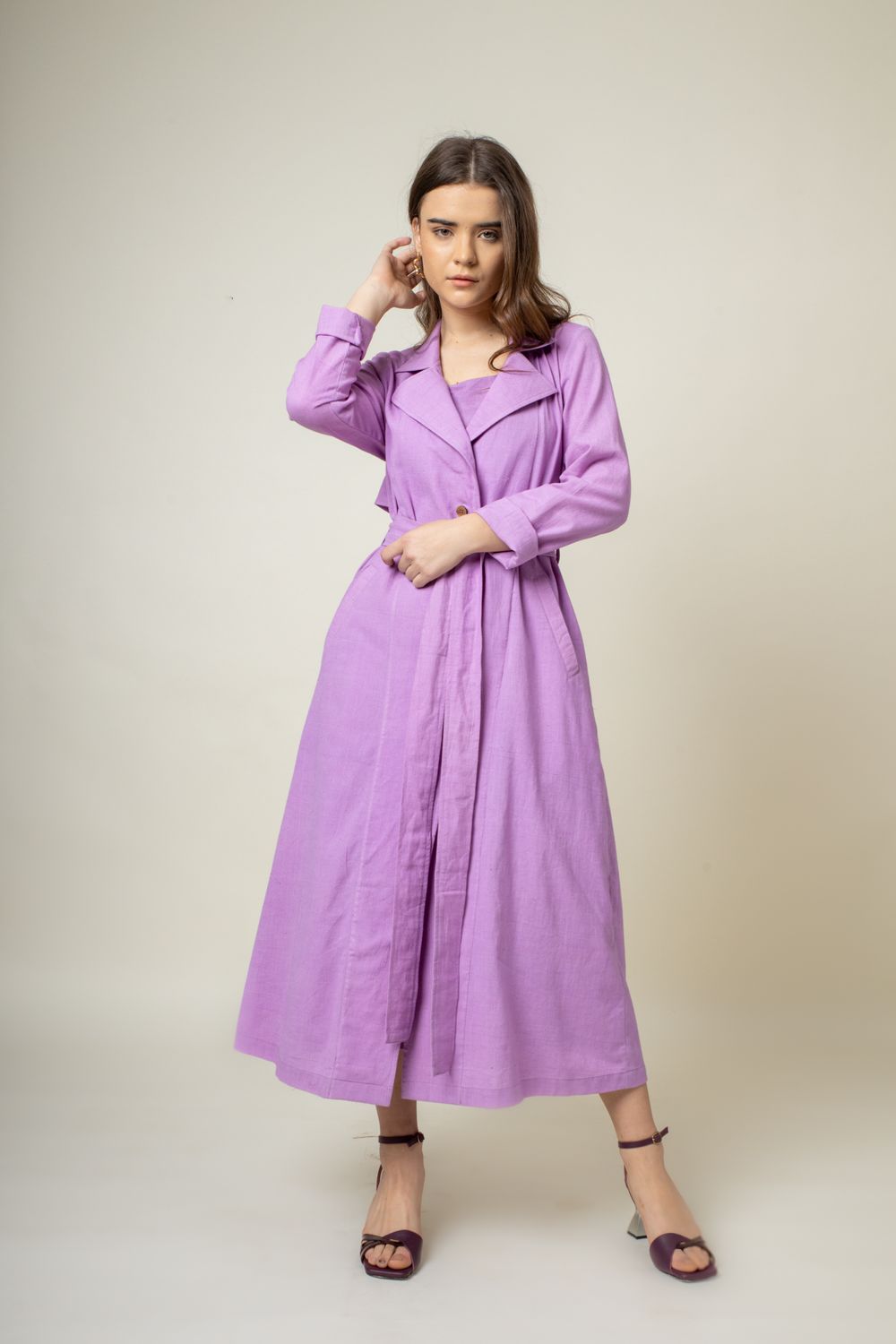 Amelia Purple Trench