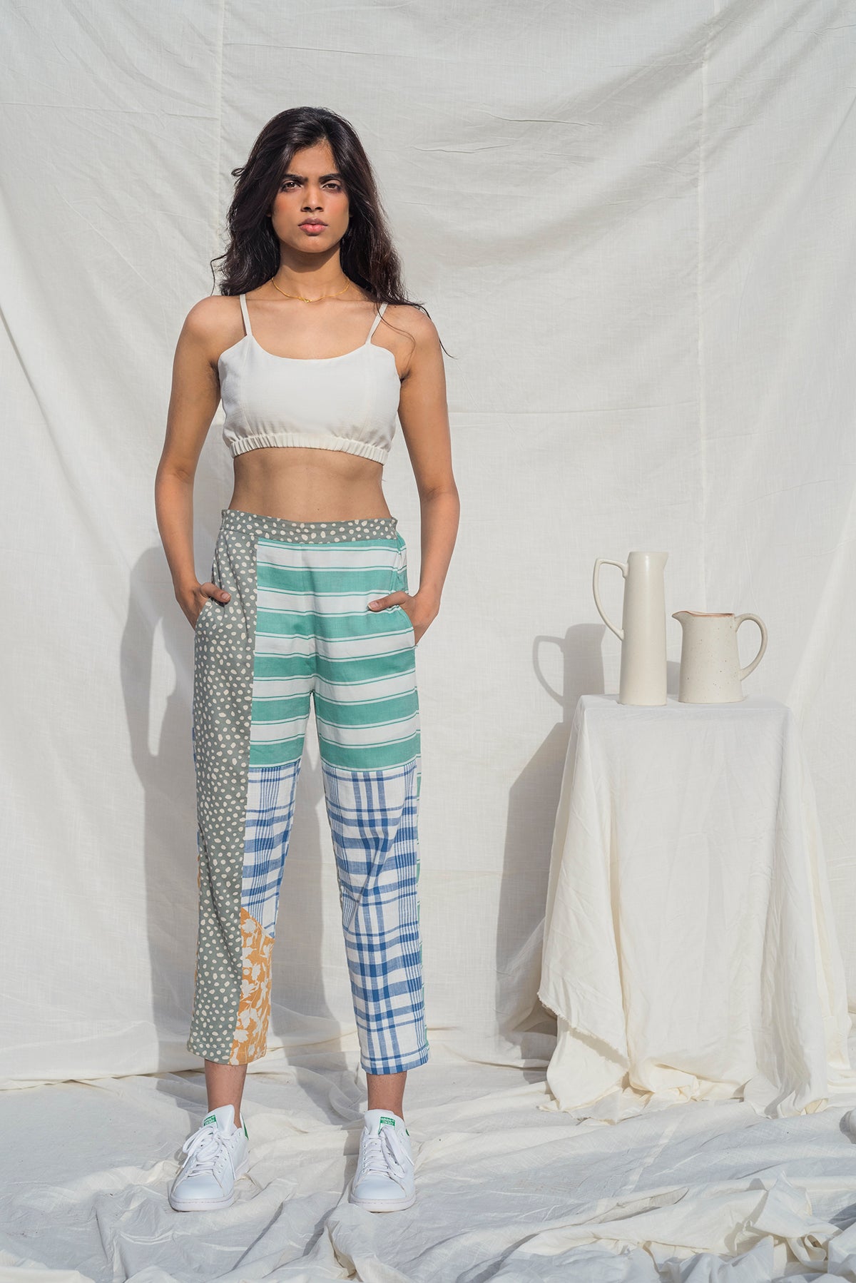 Jade Patchwork Pants