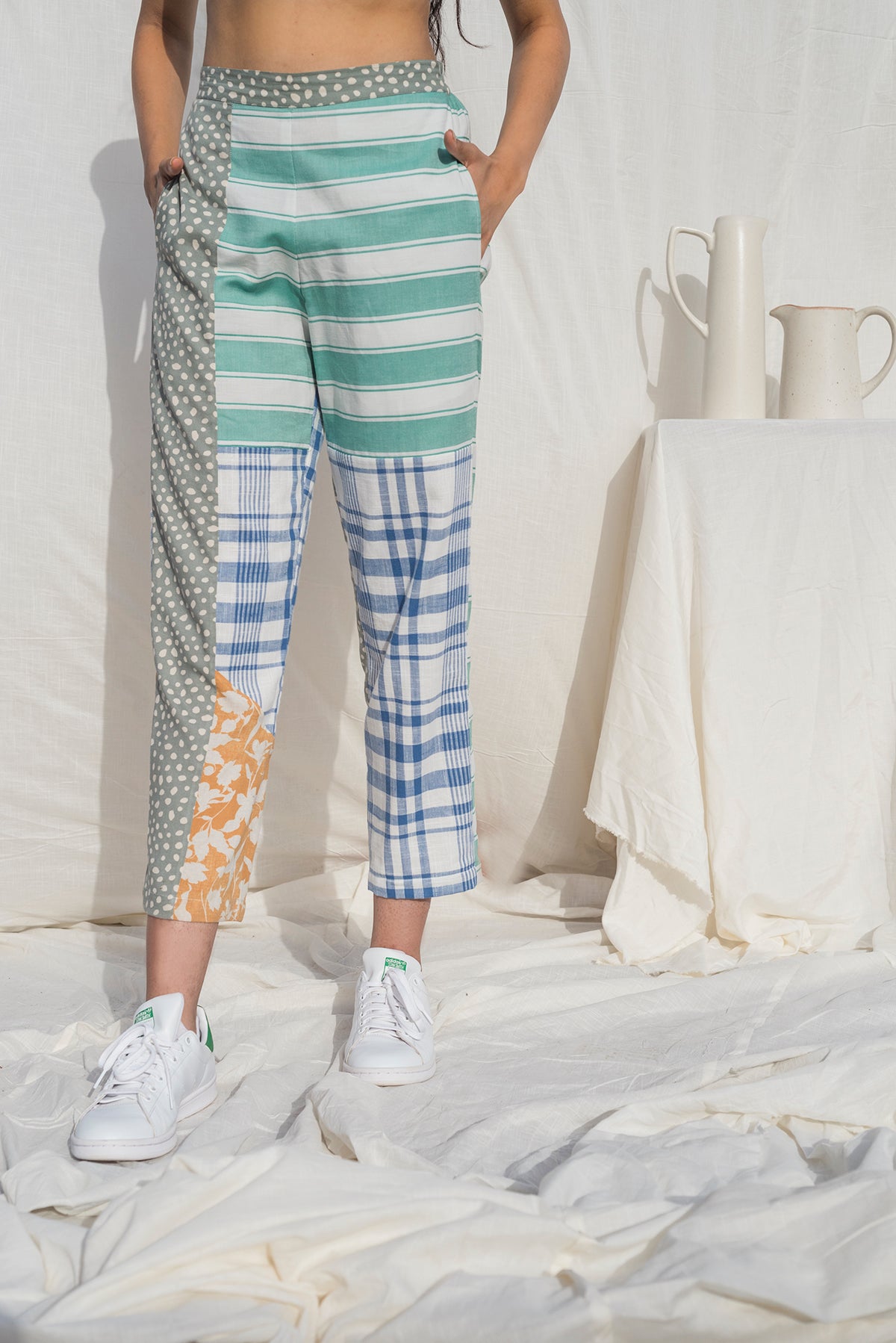 Jade Patchwork Pants